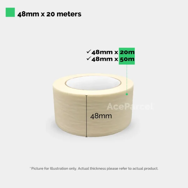 Masking Tape (3" Core) - White General-Purpose Tape - Image 5
