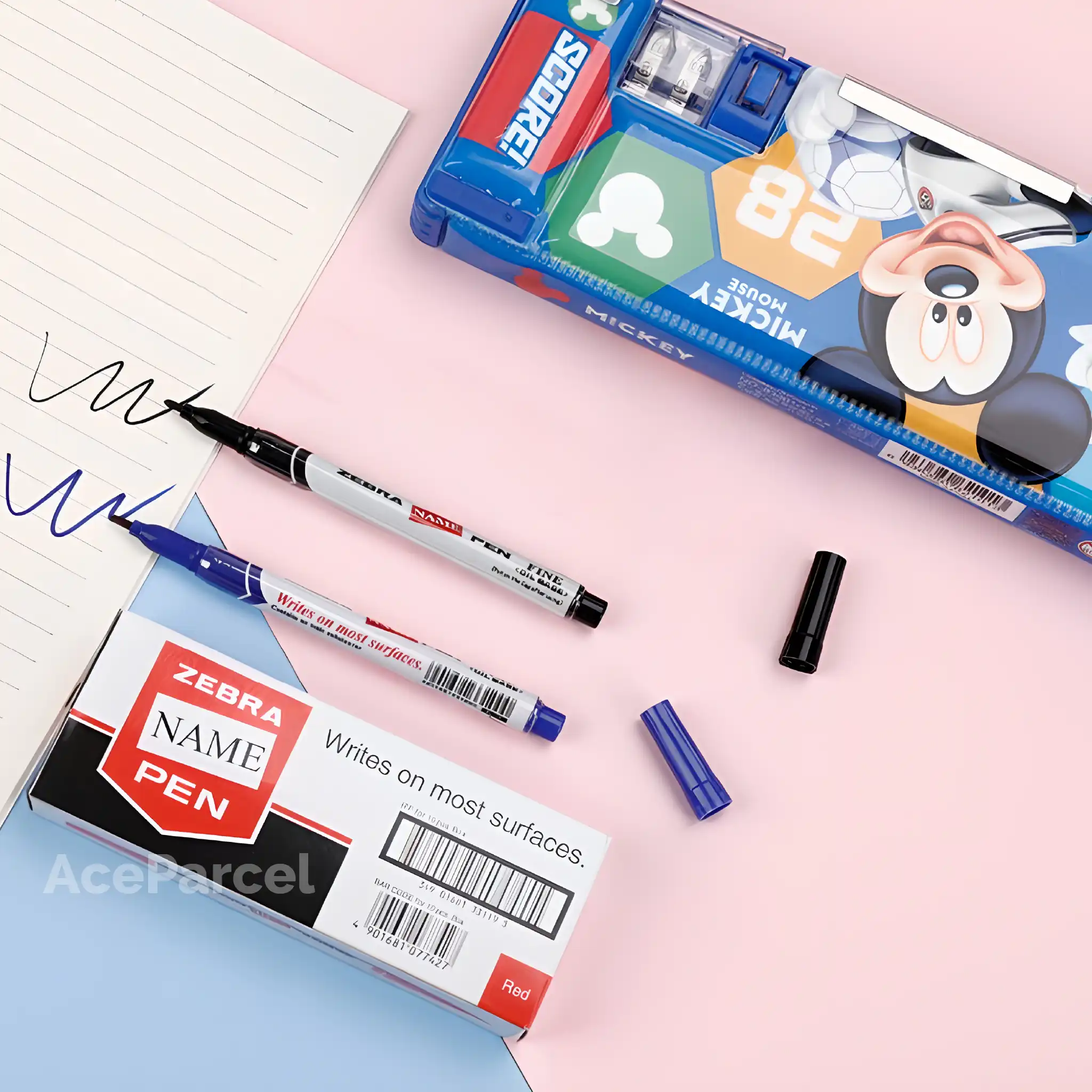 Zebra Permanent Marker (Black & Blue) - Image 3